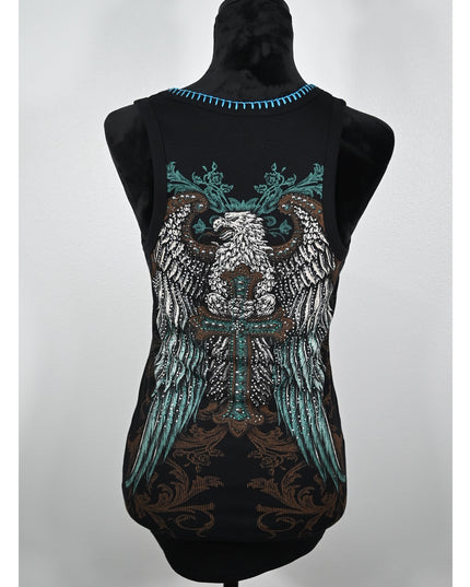 Ribbed Crosswing Tank – Teal