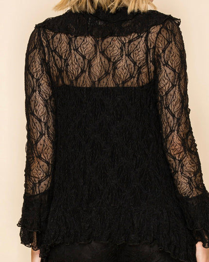 Voc Lace Cardigan Black