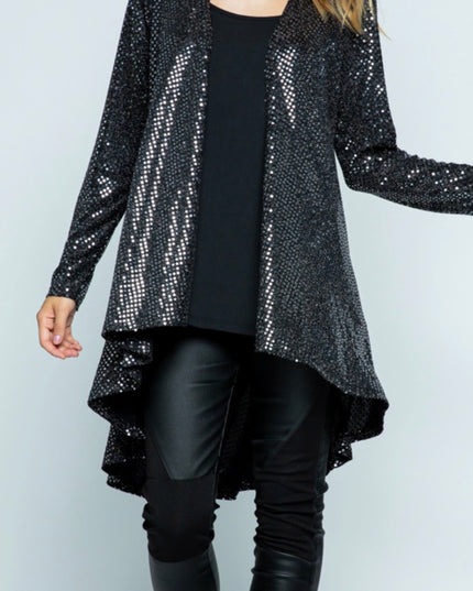 Voc Silver Spot Sequin Cardigan