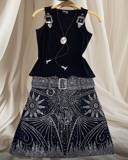 CG Skirt Sunburst Black