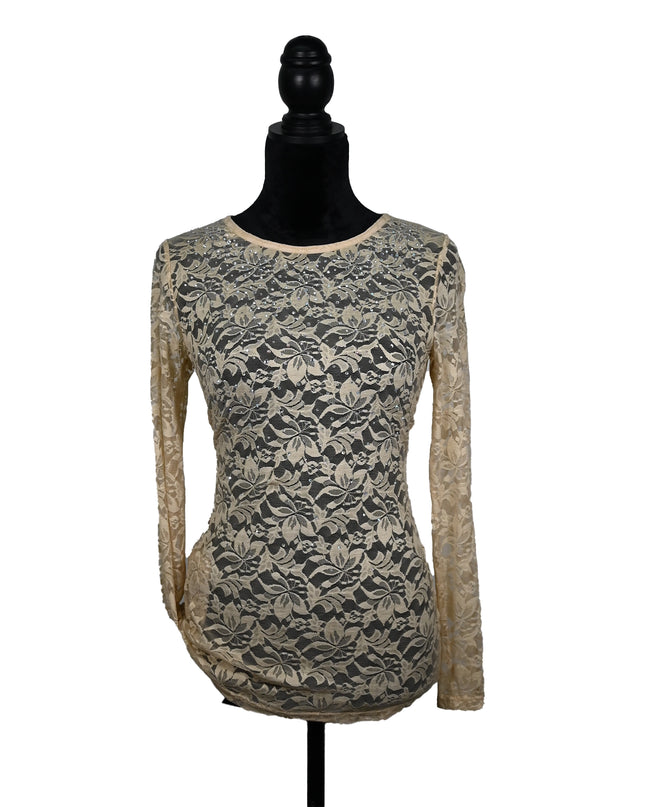 Beige Floral Scattered Clear AB Crystals