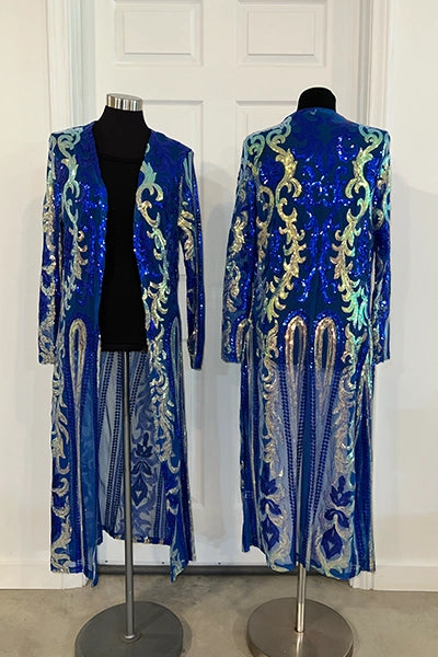 Blue Sequin Kimono