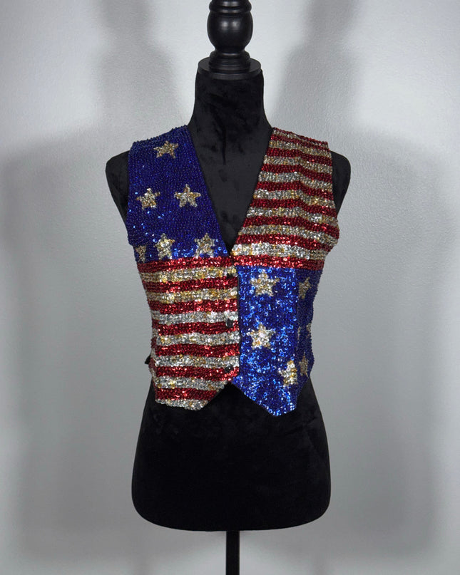 Sequin vests: USA