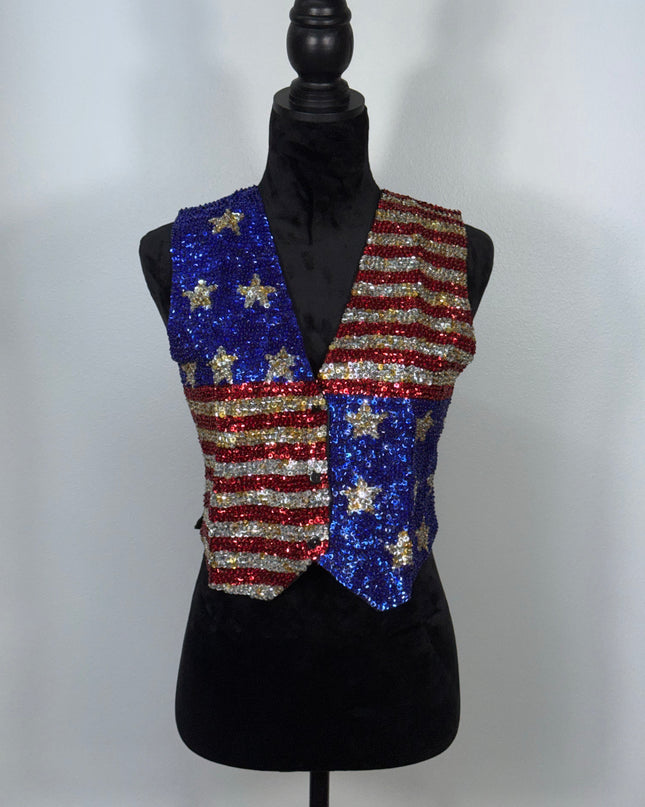 Sequin vests: USA