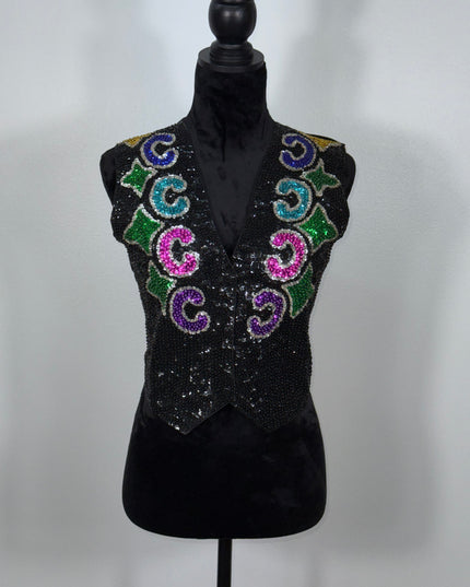 “C” Sequin  vest