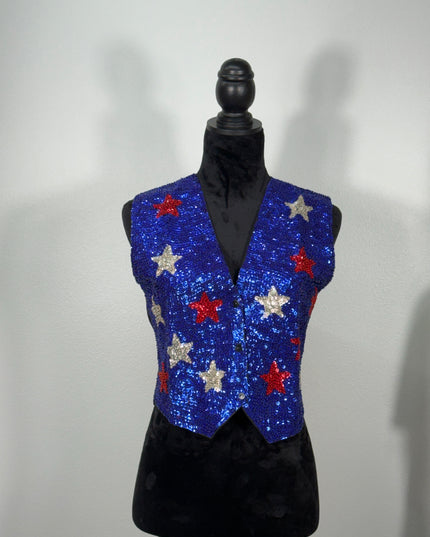 Sequin vests: Royal star