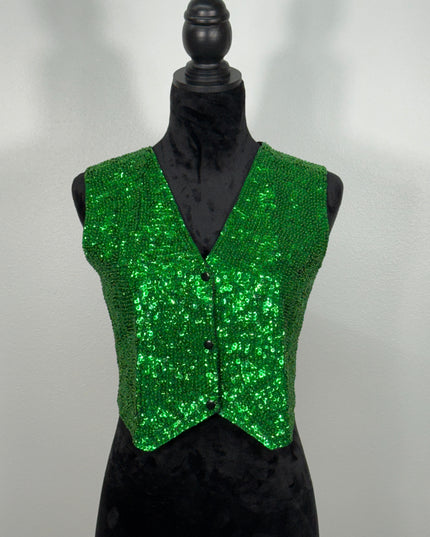 Sequin vests:  Kelly Green