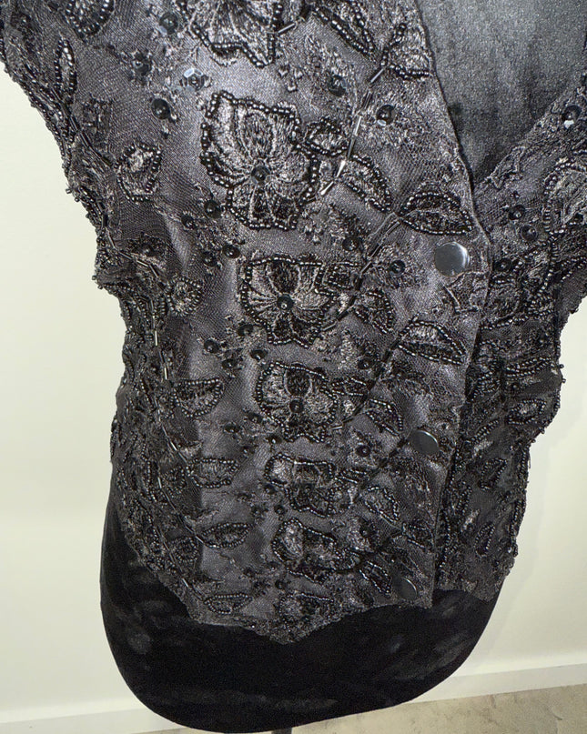 Sequin vests: Black Lace