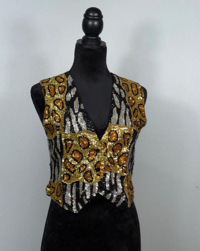 Sequin vests: Tiger