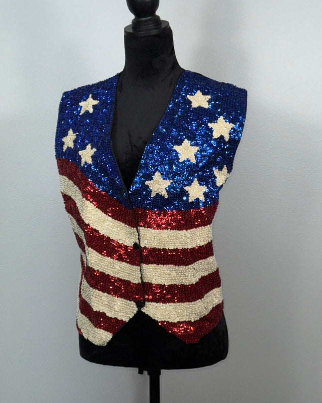 Sequin vests: Stars and Stripes