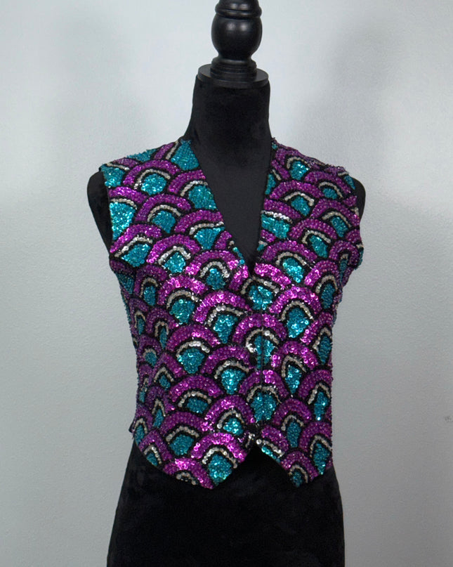 Sequin vests: 4- color Rainbow