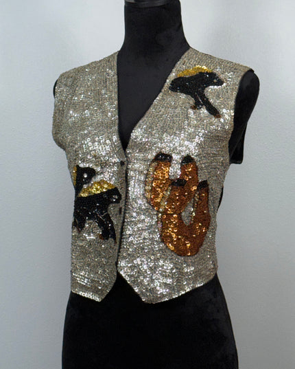 Sequin vests: Horse