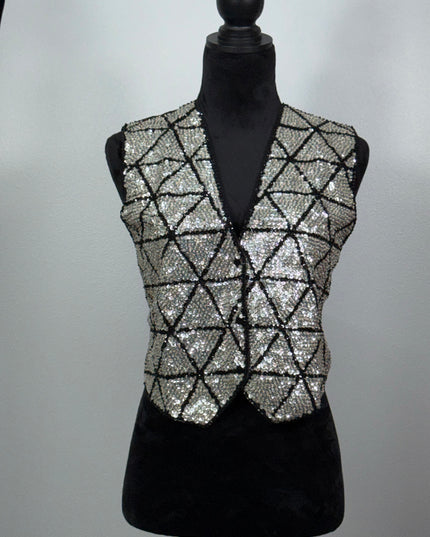 Sequin vests: Silver Diamond
