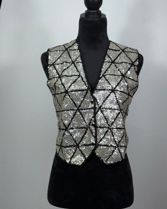 Sequin vests: Silver Diamond