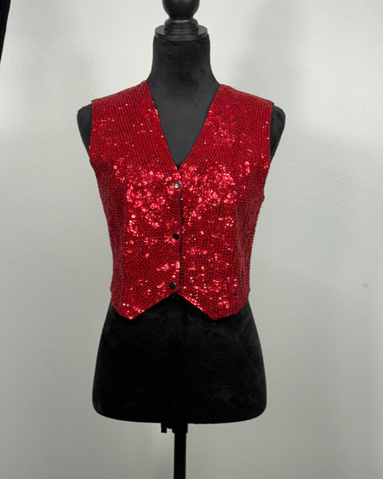 Red Sequin vest