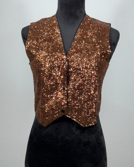 Bronze Sequin vest