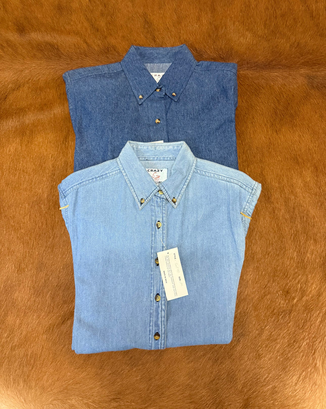 Blank rodeo colored shirts - med dark denim