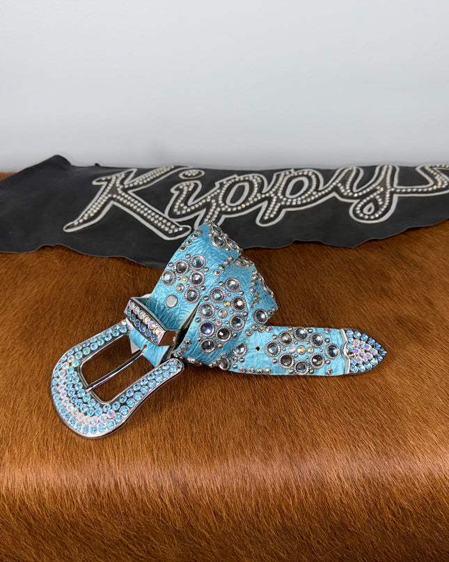 Persian Design Kippy: lite blue croc leather - Size:K 32