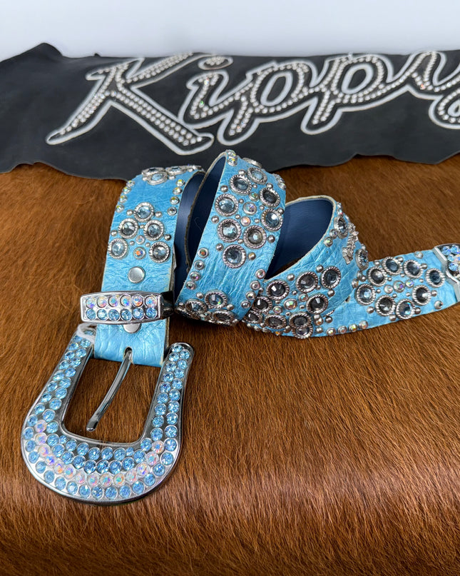 Persian Design Kippy: lite blue croc leather - Size:K 32