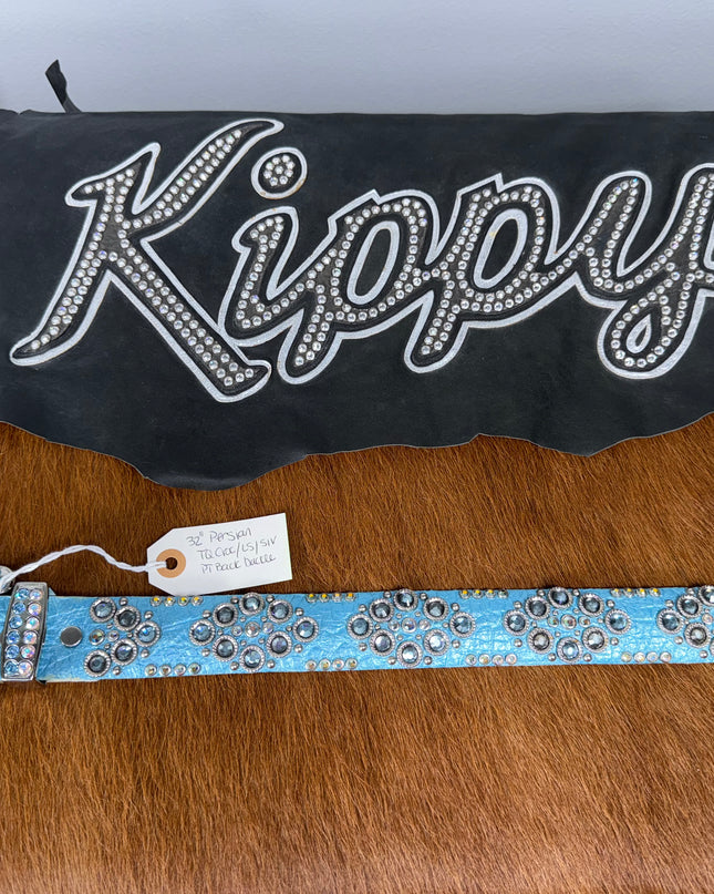 Persian Design Kippy: lite blue croc leather - Size:K 32