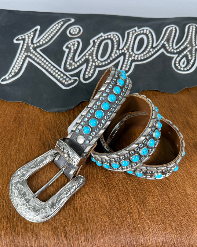 Vintage Kippy Belt: BCB Design: Touq/lite saffire/slv    32K