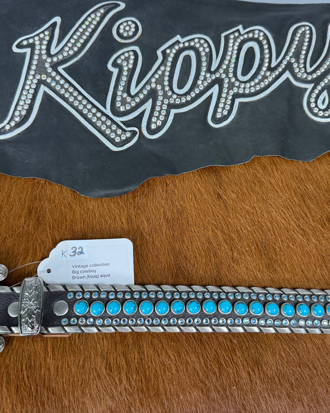 Vintage Kippy Belt: BCB Design: Touq/lite saffire/slv    32K