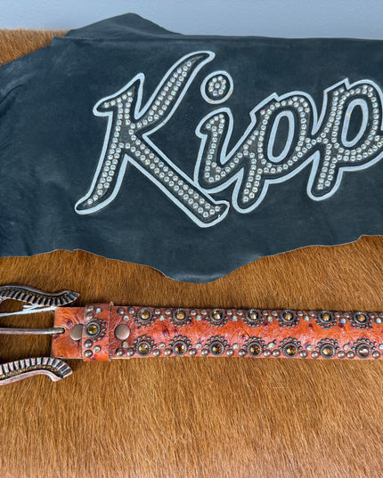 Kippy belt- Bubble design: Ostrich/smtz/ab/ bronze   34 K