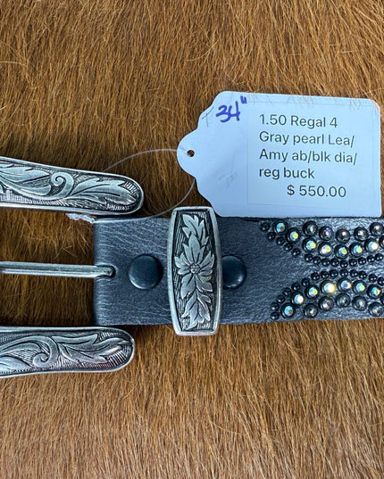 Kippy like Design- Regal 4 Design: Grey Met. Lea/ Amy ab/ Blk 34 T