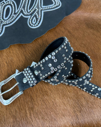 Kippy Belt- The Drop design: Blk/clr/slv.  34 K