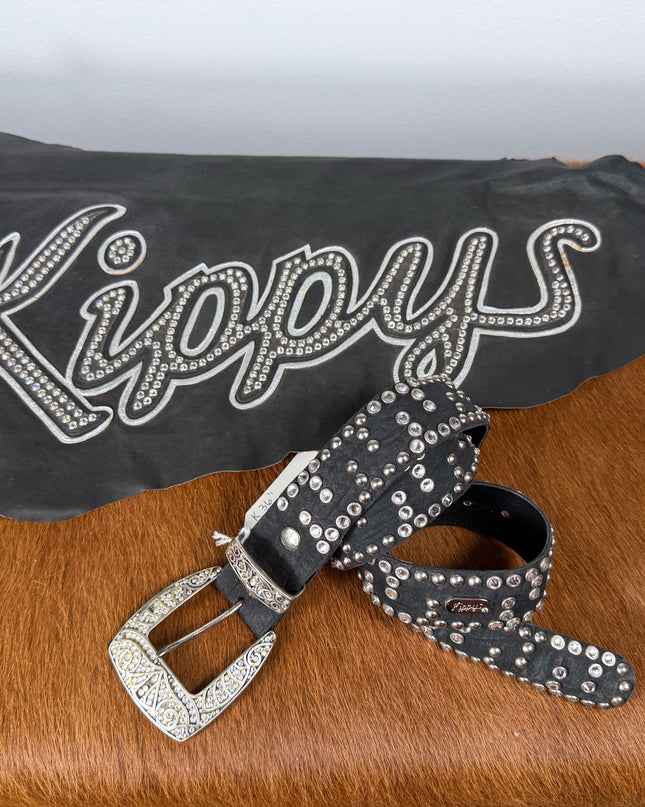 Kippy Belt- The Drop design: Blk/clr/slv.  36 K
