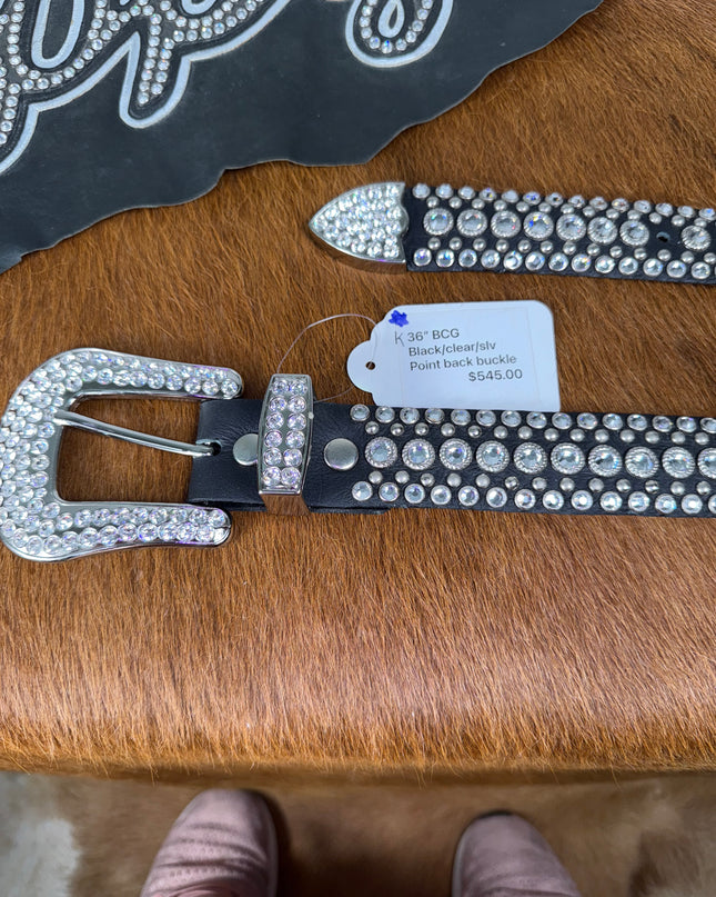 Kippy like Belt- BCG Design/blk/clr/slv.     36T x2