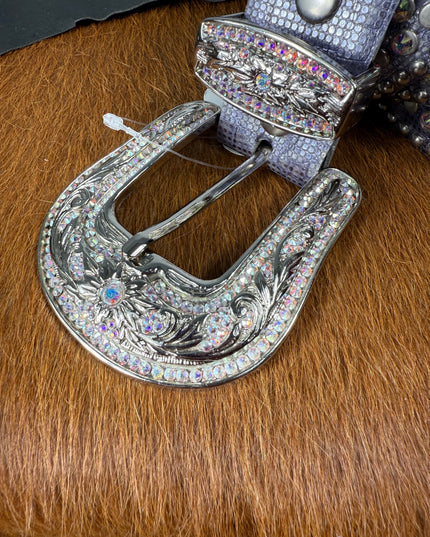 Kippy belt- Templar Design: purple/ab/slv.    36K