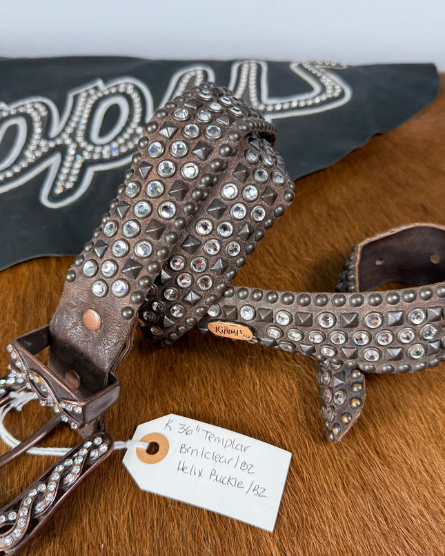Kippy Belt- Templar Design: Brn/clr/Bz.  36K