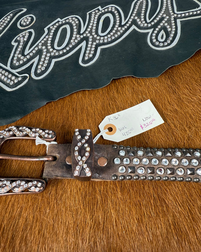 Kippy Belt- Templar Design: Brn/clr/Bz.  36K