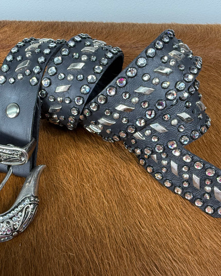 Kippy like Belt-Stain Glass Design: blk/clr/slv    36 T