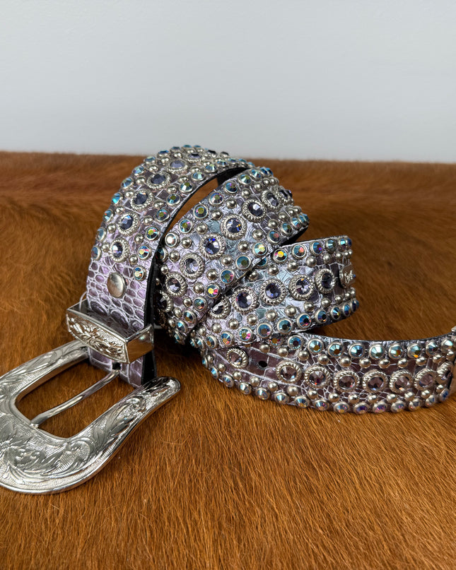 Kippy Belt-Big Cowgirl Design: opal gator/tanz-amyab/silver   36 K