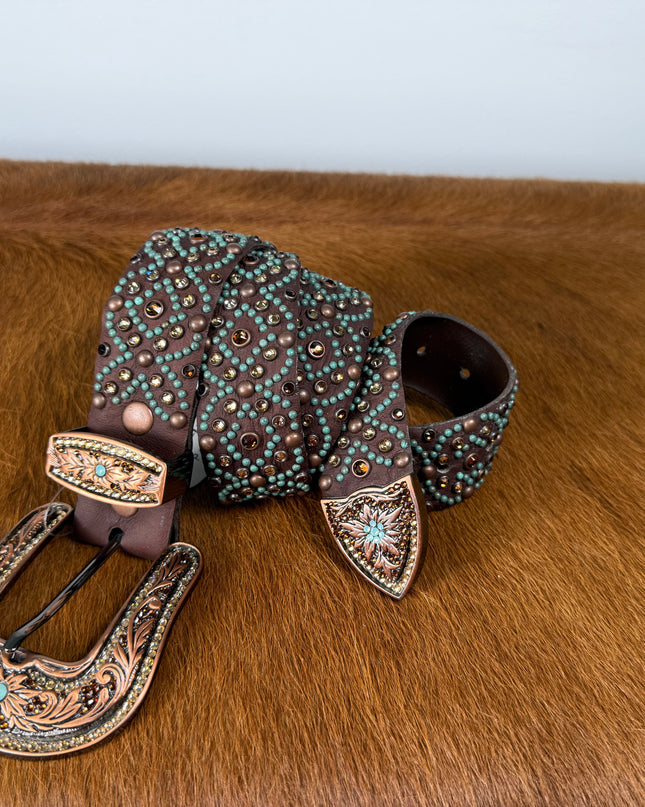 Kippy Belt-Soleil Design: Brown/touq/LC/smtz/bz     38 K