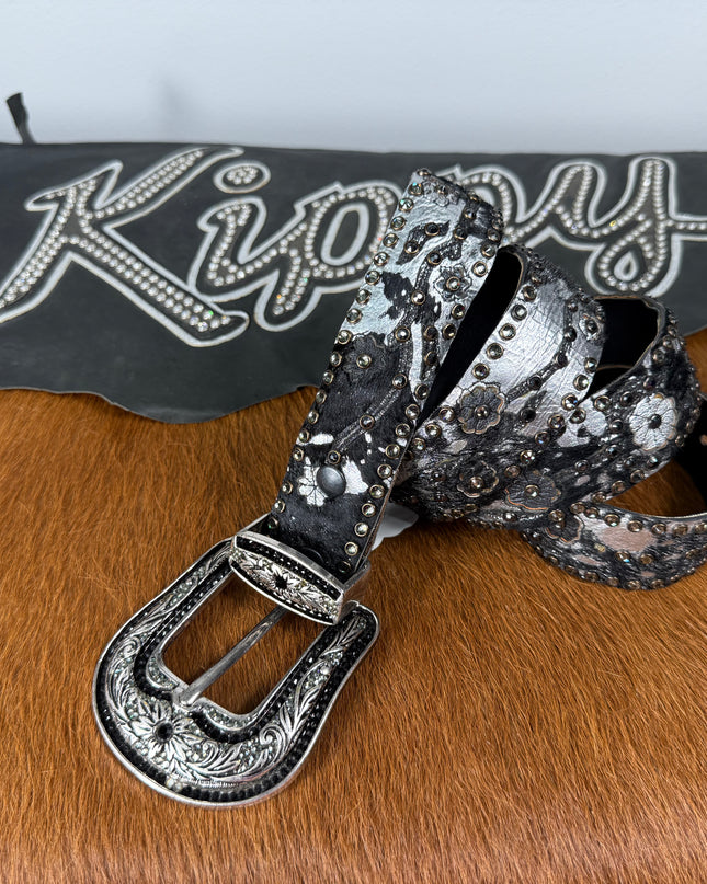Kippy Belt- Vine&Rose Design: AWHH/ ab/ slv   40 T