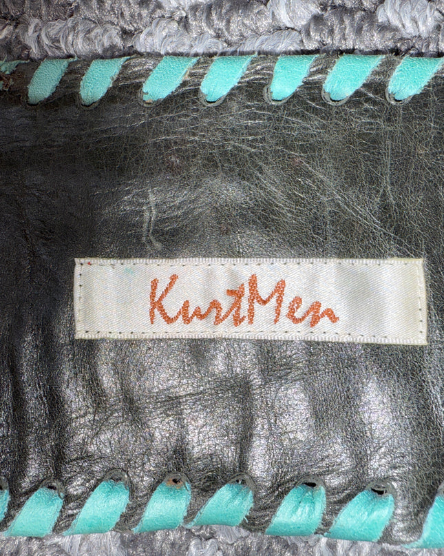 Vintage Kurtman belts: black/ petina metal/ clear