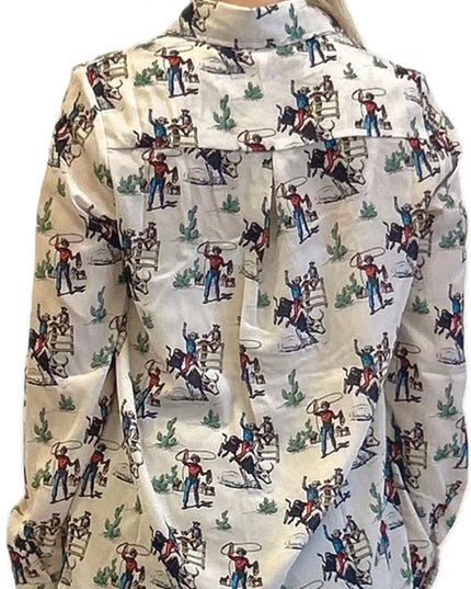 Pearl Snap Beige Corral Cowboy