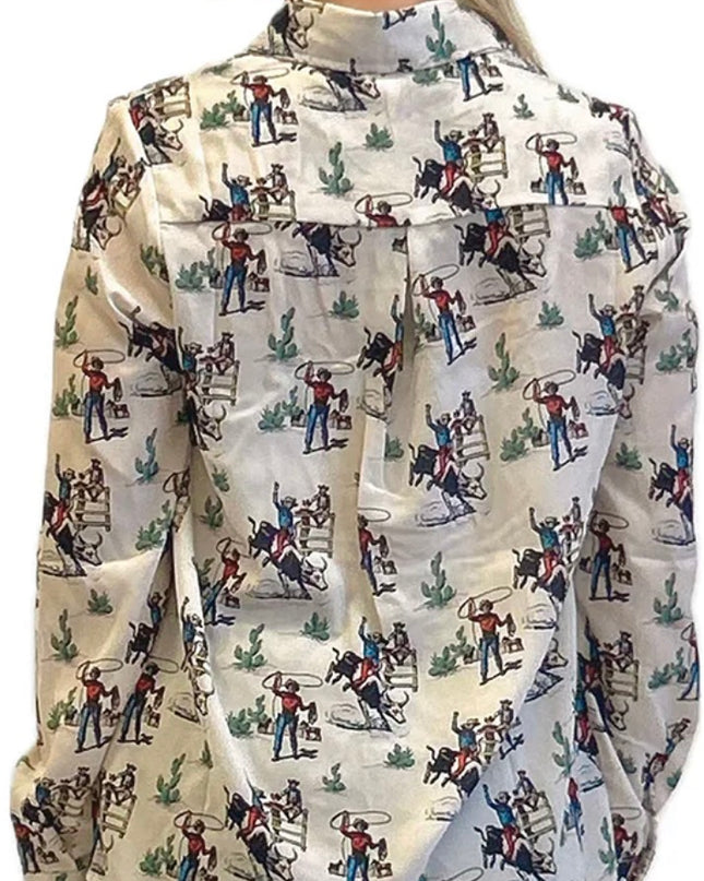 Pearl Snap Beige Corral Cowboy