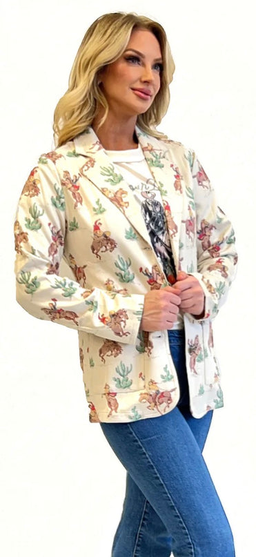 Rodeo Cactus Blazer Cream