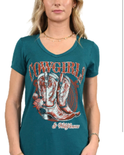 Cowgirls & Wildflowers Teal