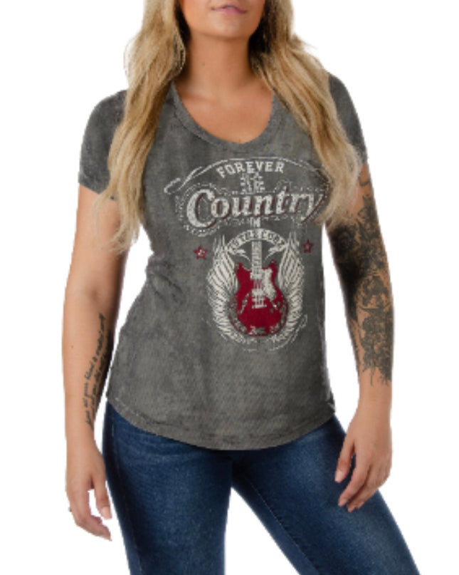 LW Grey Forever Country with guitar