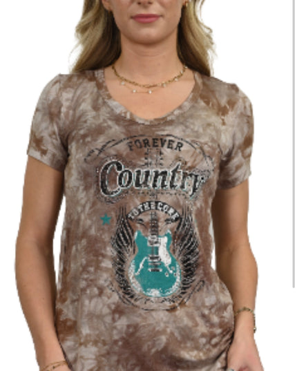 LW TDye Tan Guitar Country