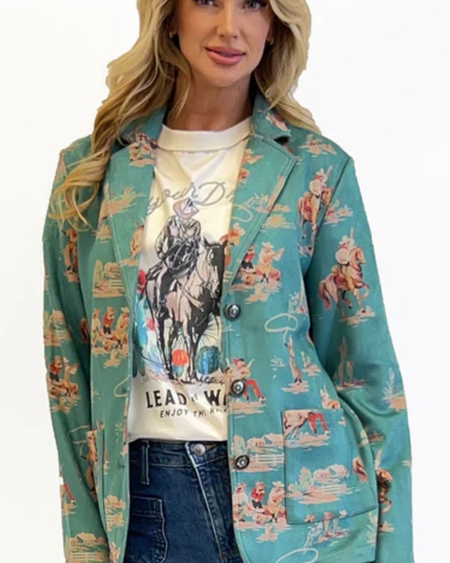 Rodeo Cactus Blazer Green