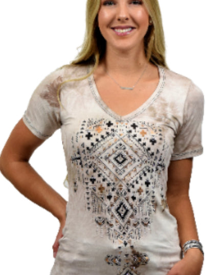 Aztec Tie Dye Tribal T-Shirt