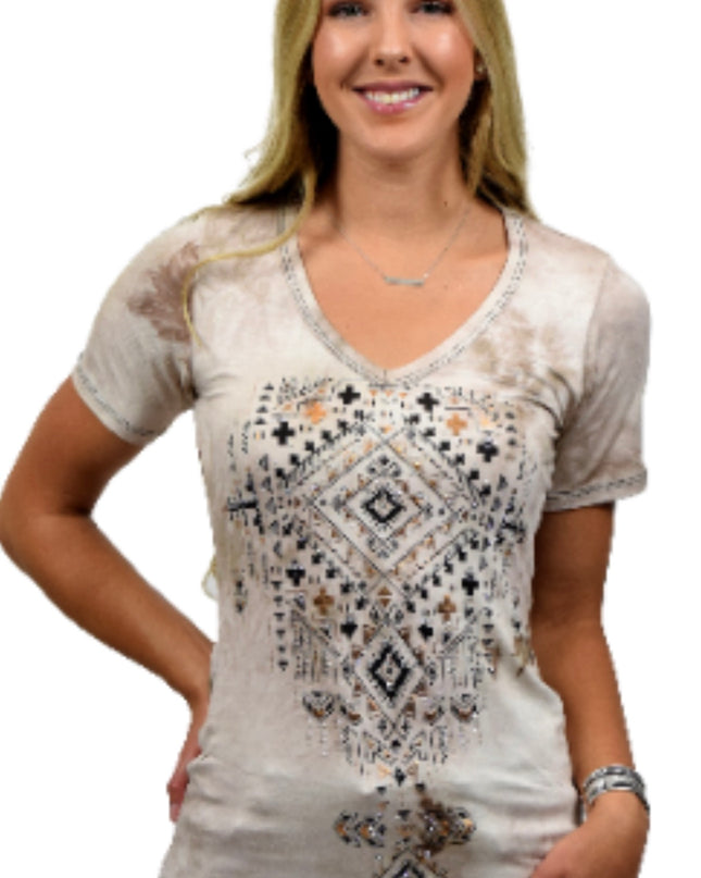 Aztec Tie Dye Tribal T-Shirt