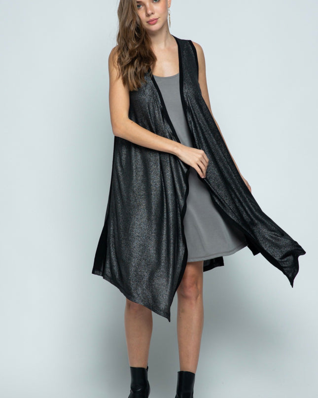 Voc Shimmer Vest Black Long