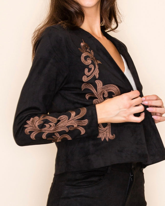 Voc Jacket with Embroidered Design